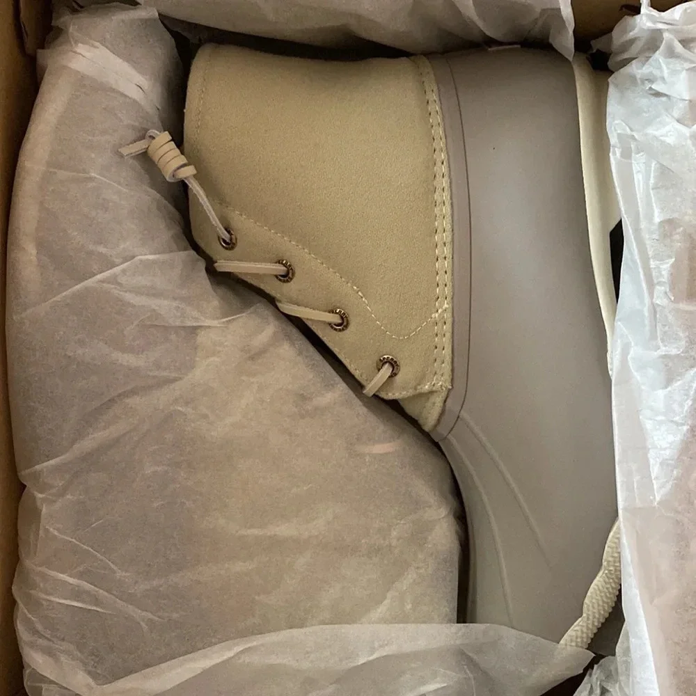 Sperry Women's Saltwater Wool‎ Duck Boot White Size 9.5 - Picture 7 of 9